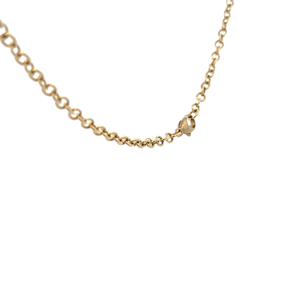 9ct yellow gold belcher chain 9g (bb1984l)