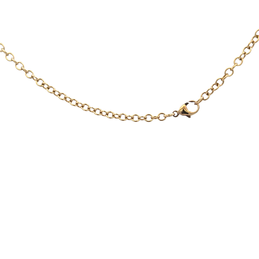 9ct yellow gold belcher chain 9g (bb1984l)