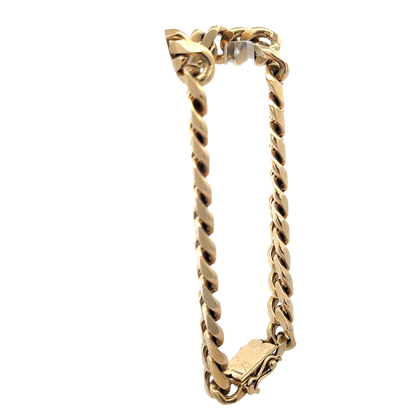 9ct yellow gold curb bracelet 40.7g (sh25872l)