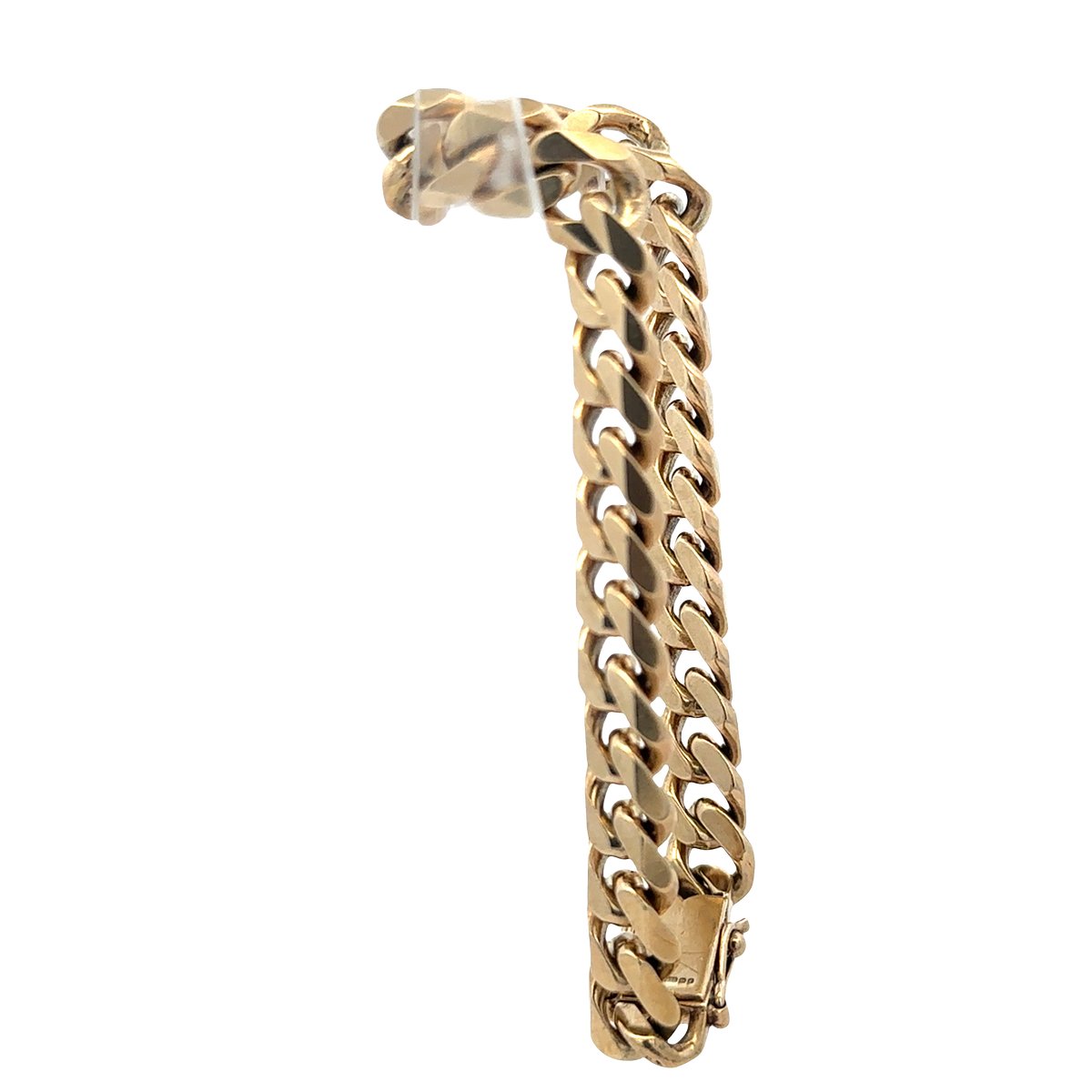 9ct yellow gold curb bracelet 40.7g (sh25872l)