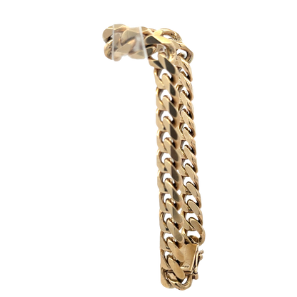 9ct yellow gold curb bracelet 40.7g (sh25872l)