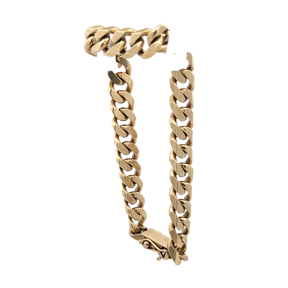 9ct yellow gold curb bracelet 40.7g (sh25872l)
