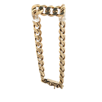 9ct yellow gold curb bracelet 40.7g (sh25872l)
