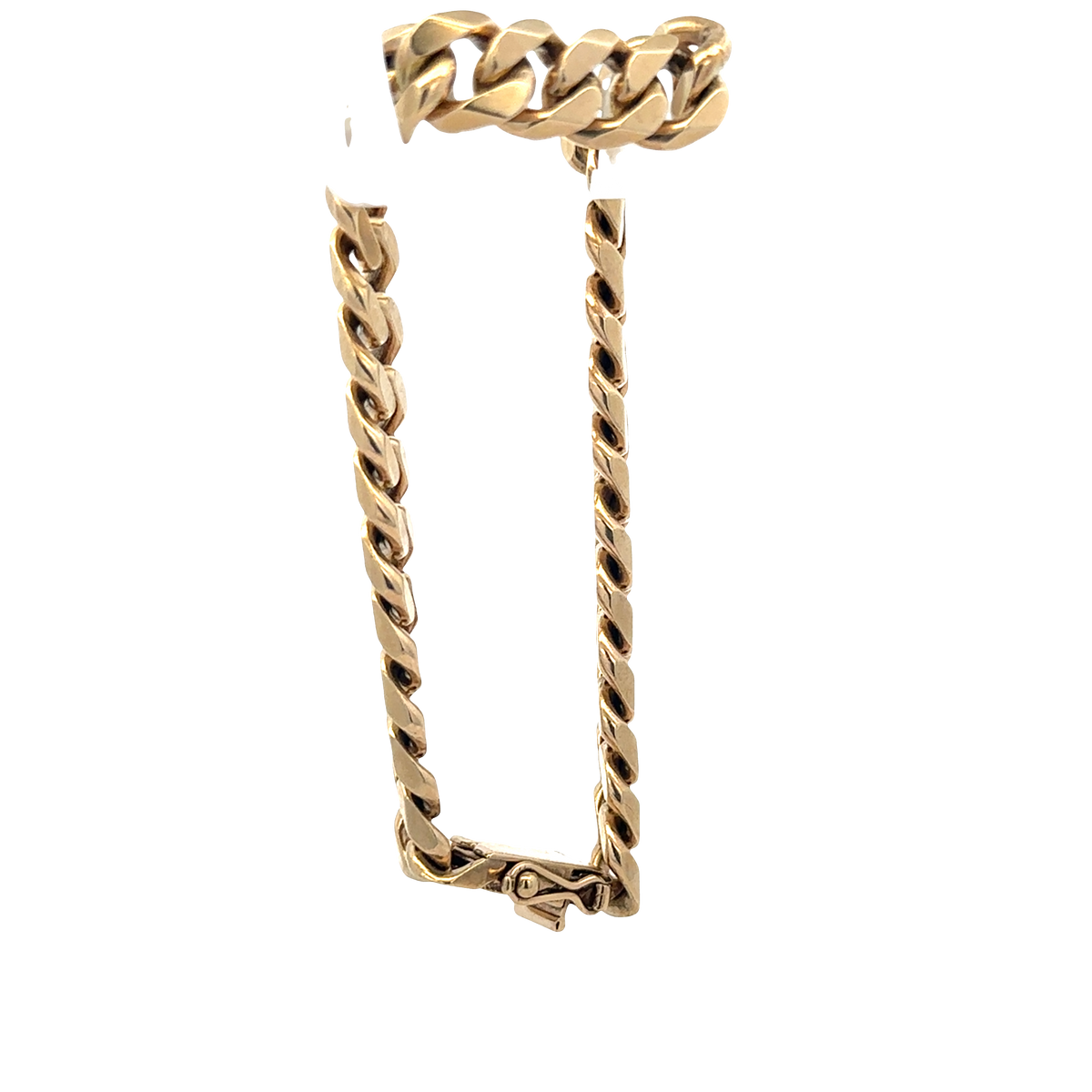 9ct yellow gold curb bracelet 40.7g (sh25872l)