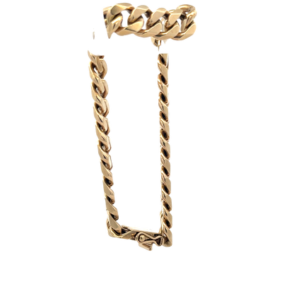 9ct yellow gold curb bracelet 40.7g (sh25872l)