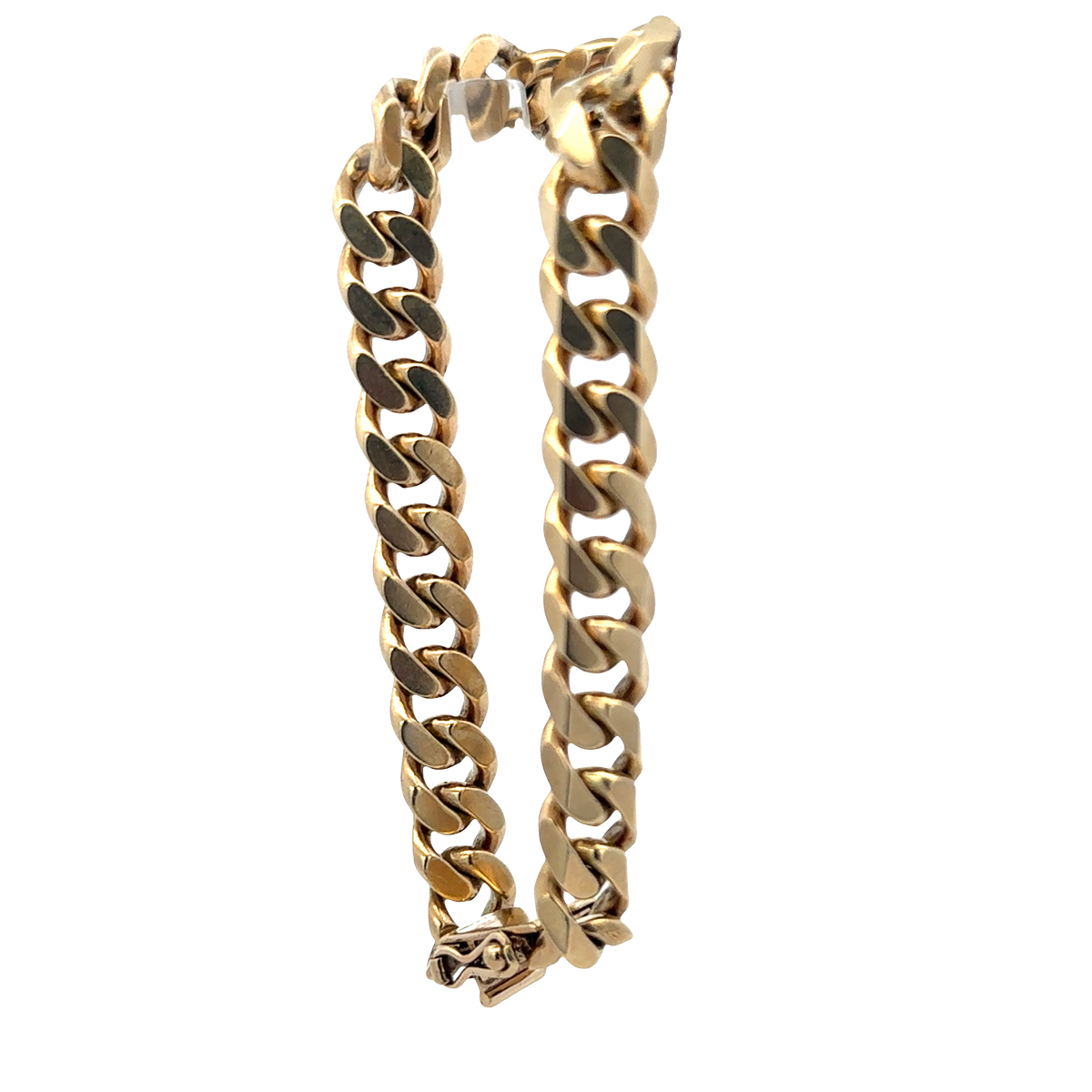 9ct yellow gold curb bracelet 40.7g (sh25872l)