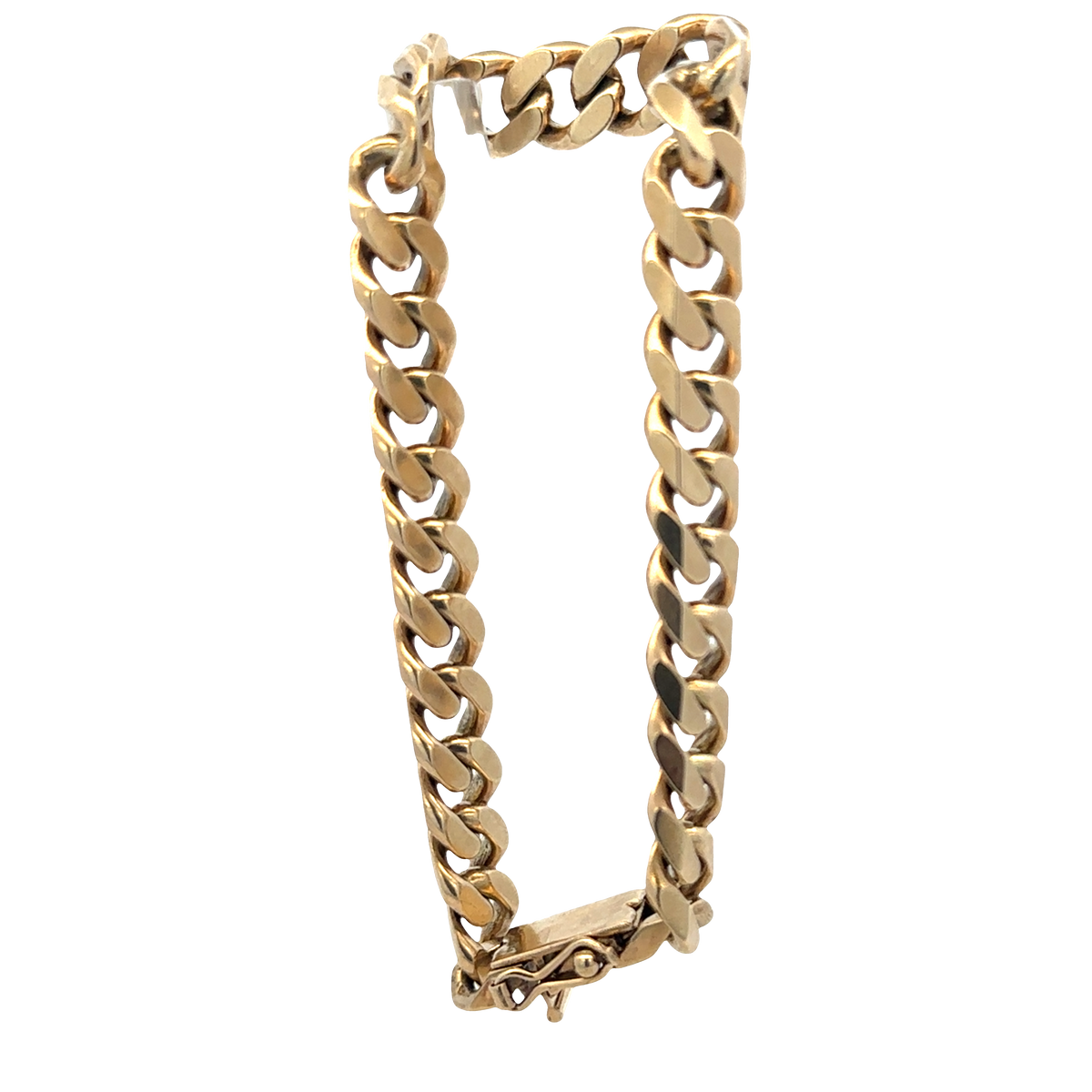9ct yellow gold curb bracelet 40.7g (sh25872l)