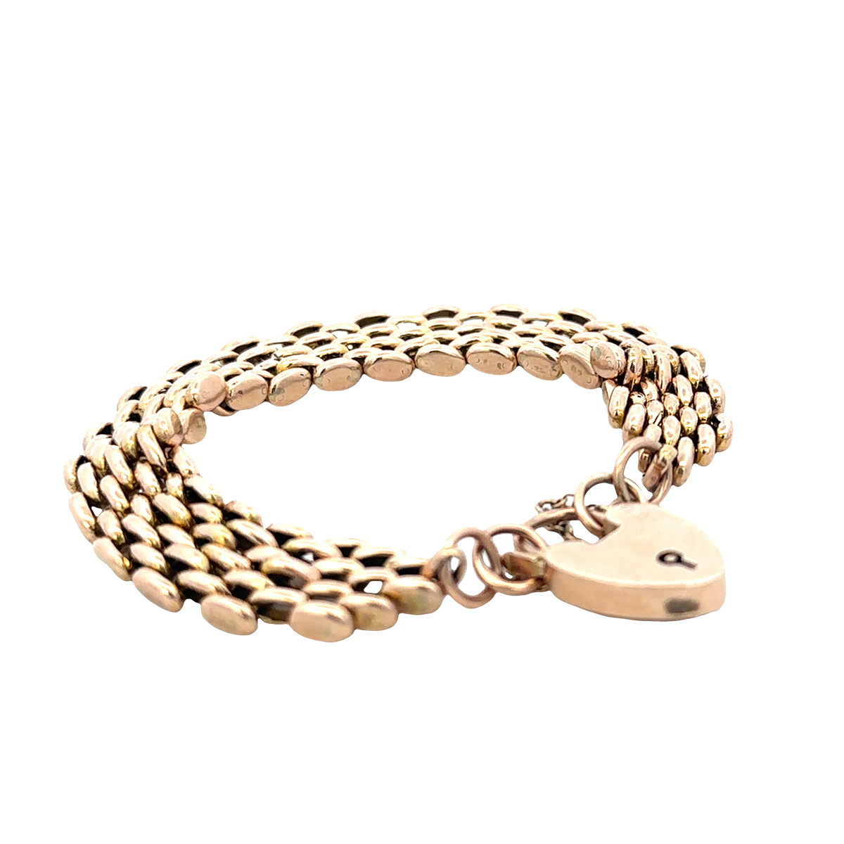 9ct yellow gold gate bracelet 17.6g (sh25874l)