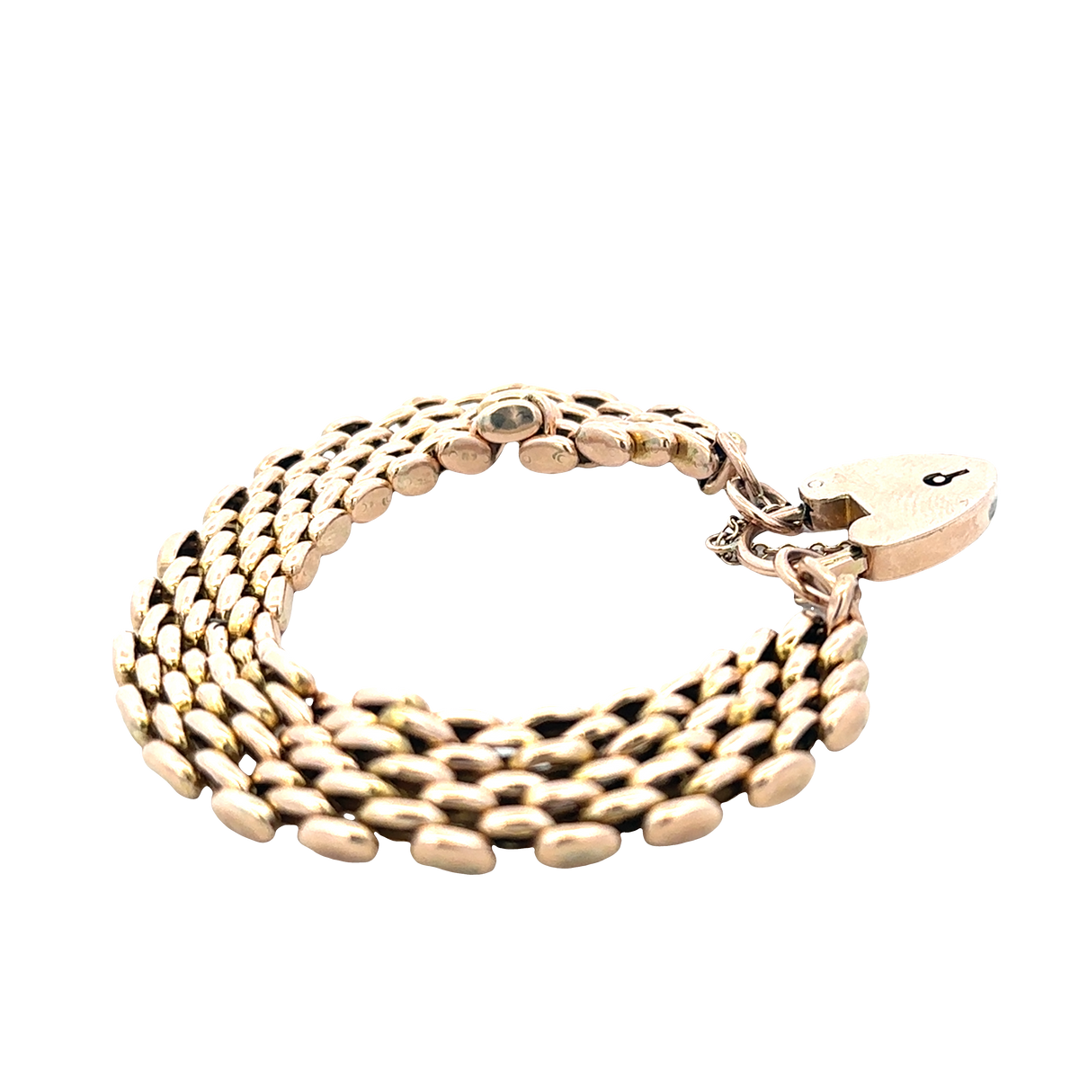 9ct yellow gold gate bracelet 17.6g (sh25874l)