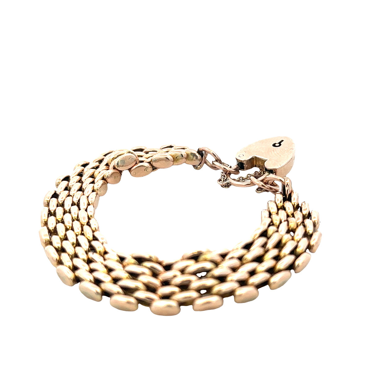 9ct yellow gold gate bracelet 17.6g (sh25874l)