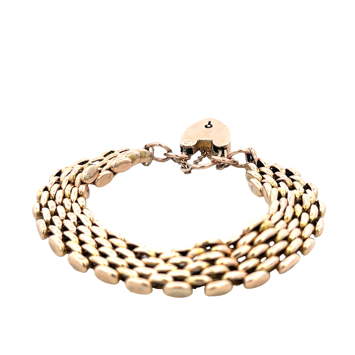 9ct yellow gold gate bracelet 17.6g (sh25874l)