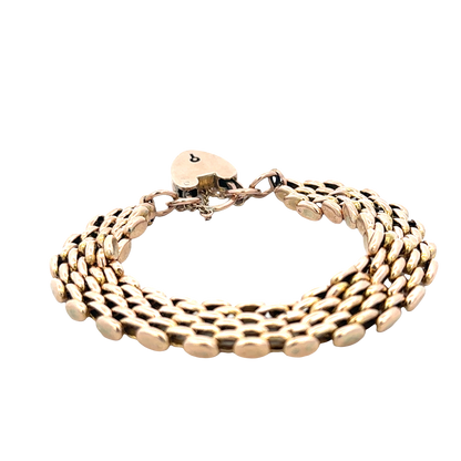 9ct yellow gold gate bracelet 17.6g (sh25874l)