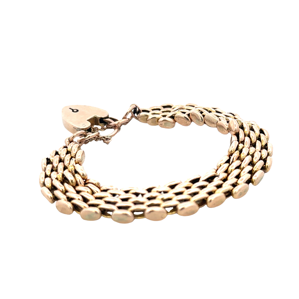 9ct yellow gold gate bracelet 17.6g (sh25874l)