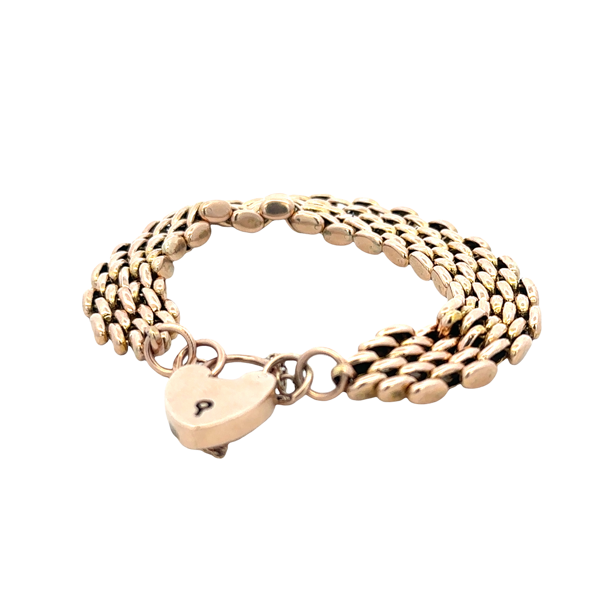 9ct yellow gold gate bracelet 17.6g (sh25874l)