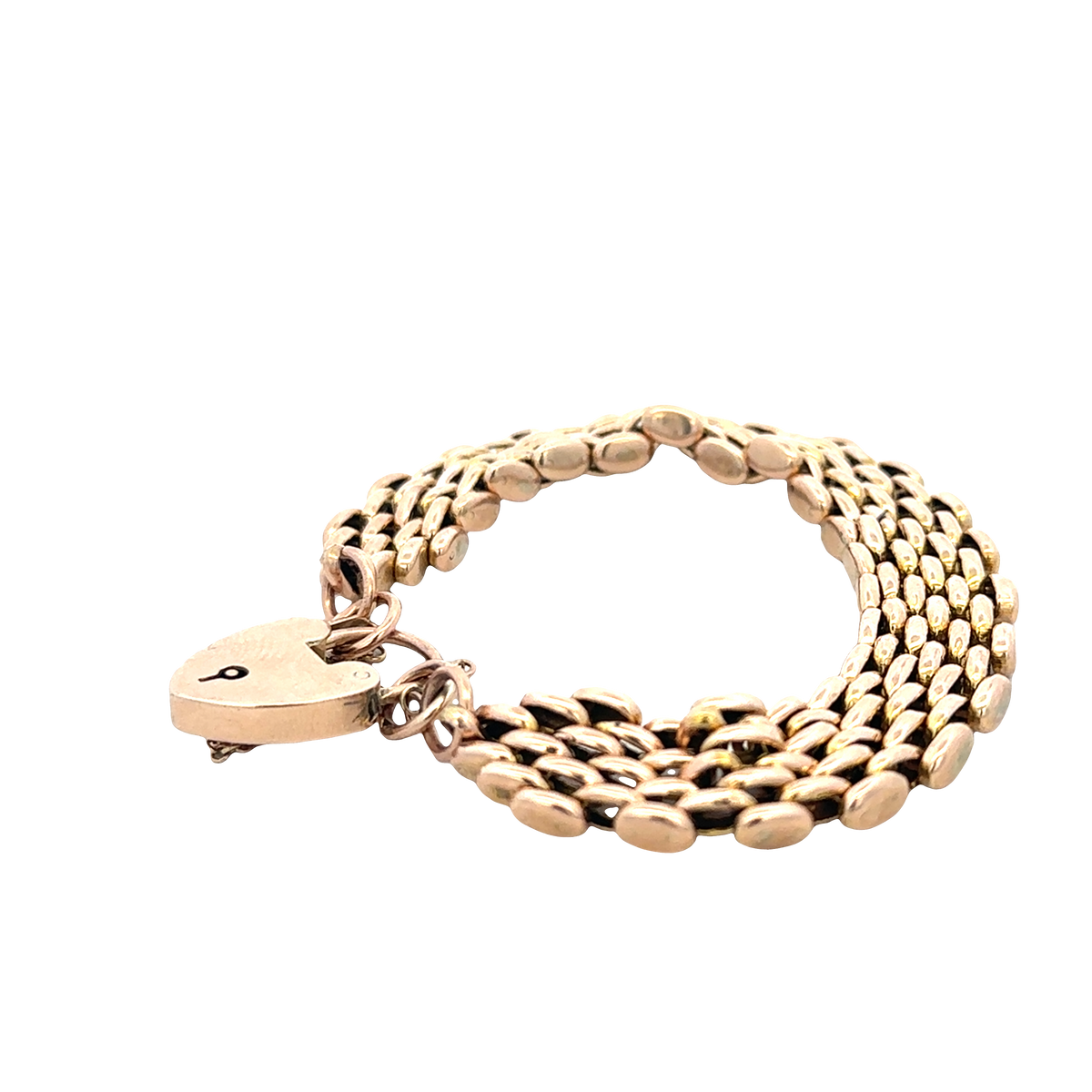 9ct yellow gold gate bracelet 17.6g (sh25874l)