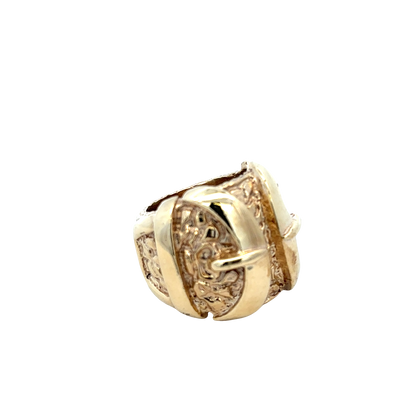 9ct yellow gold buckle ring  sh27931b