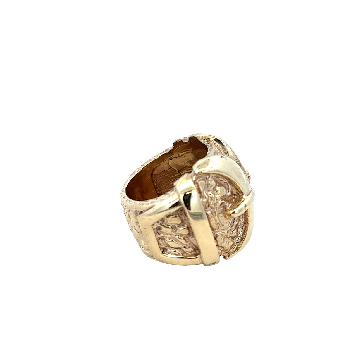 9ct yellow gold buckle ring  sh27931b
