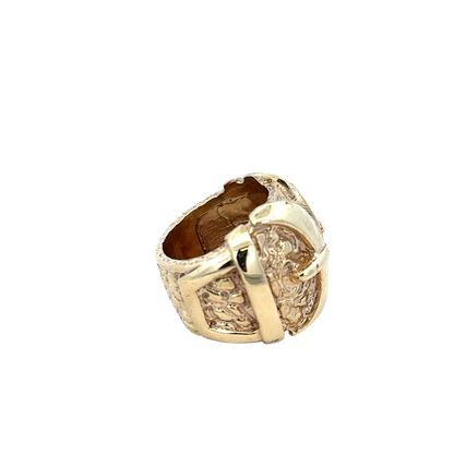 9ct yellow gold buckle ring  sh27931b