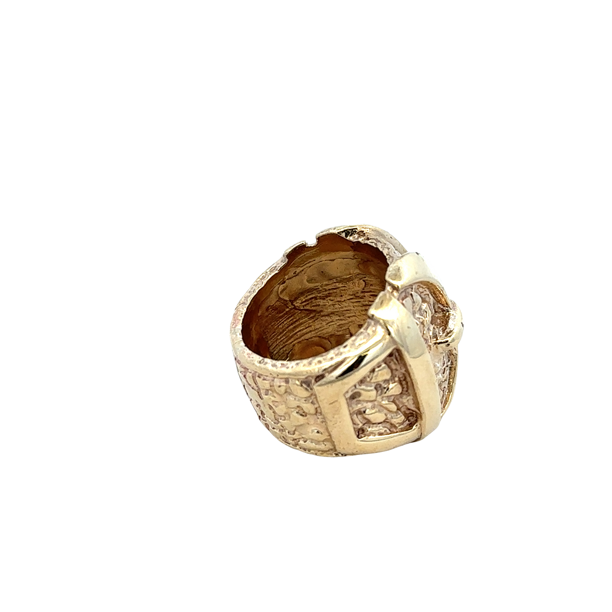 9ct yellow gold buckle ring  sh27931b