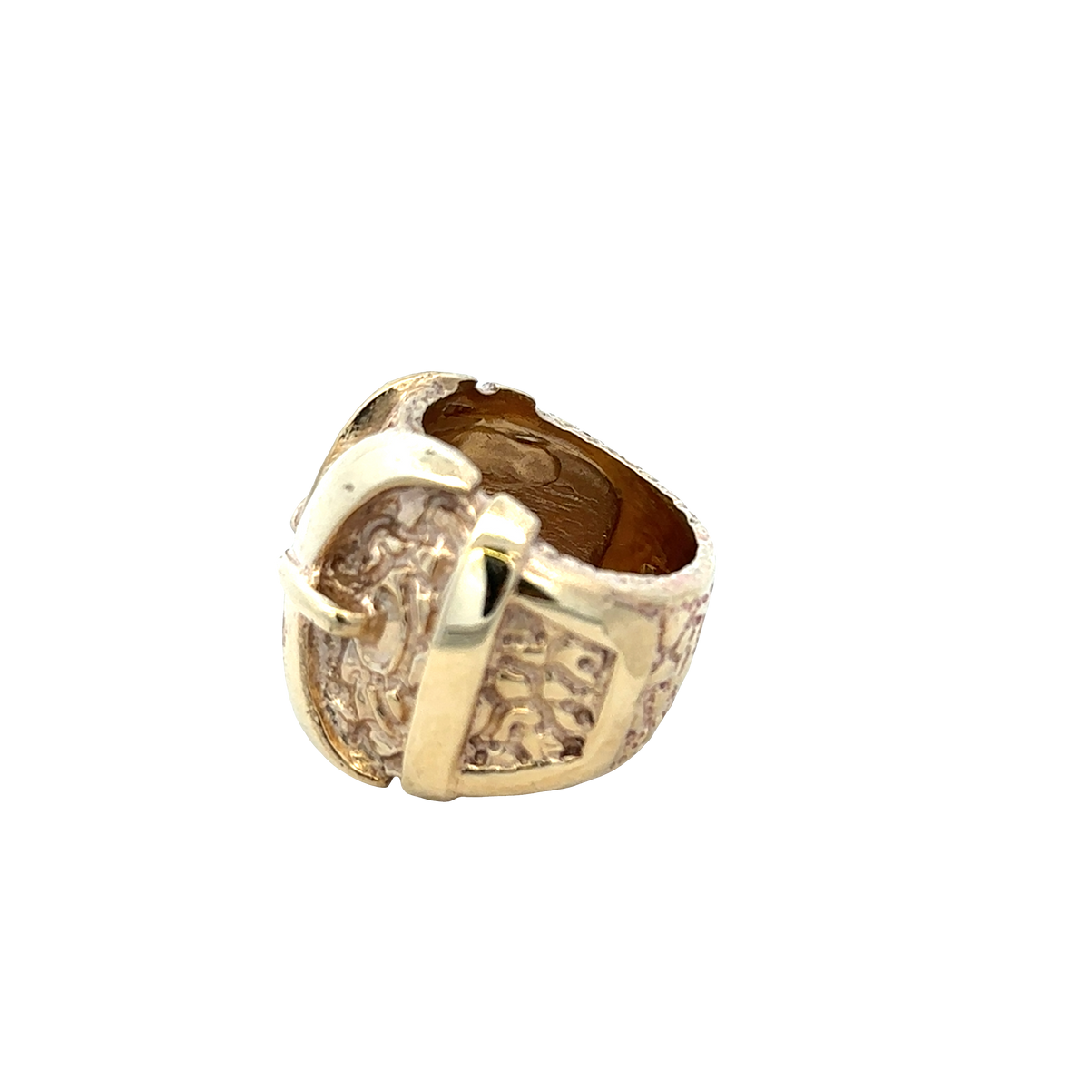 9ct yellow gold buckle ring  sh27931b