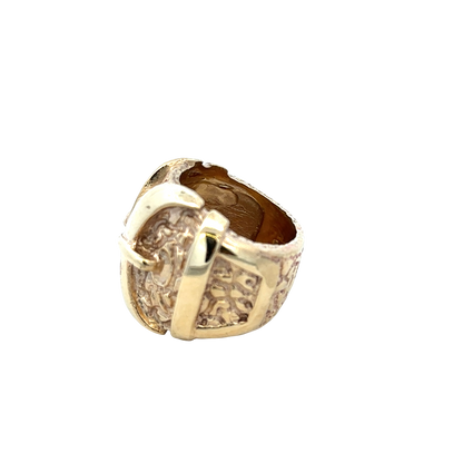 9ct yellow gold buckle ring  sh27931b
