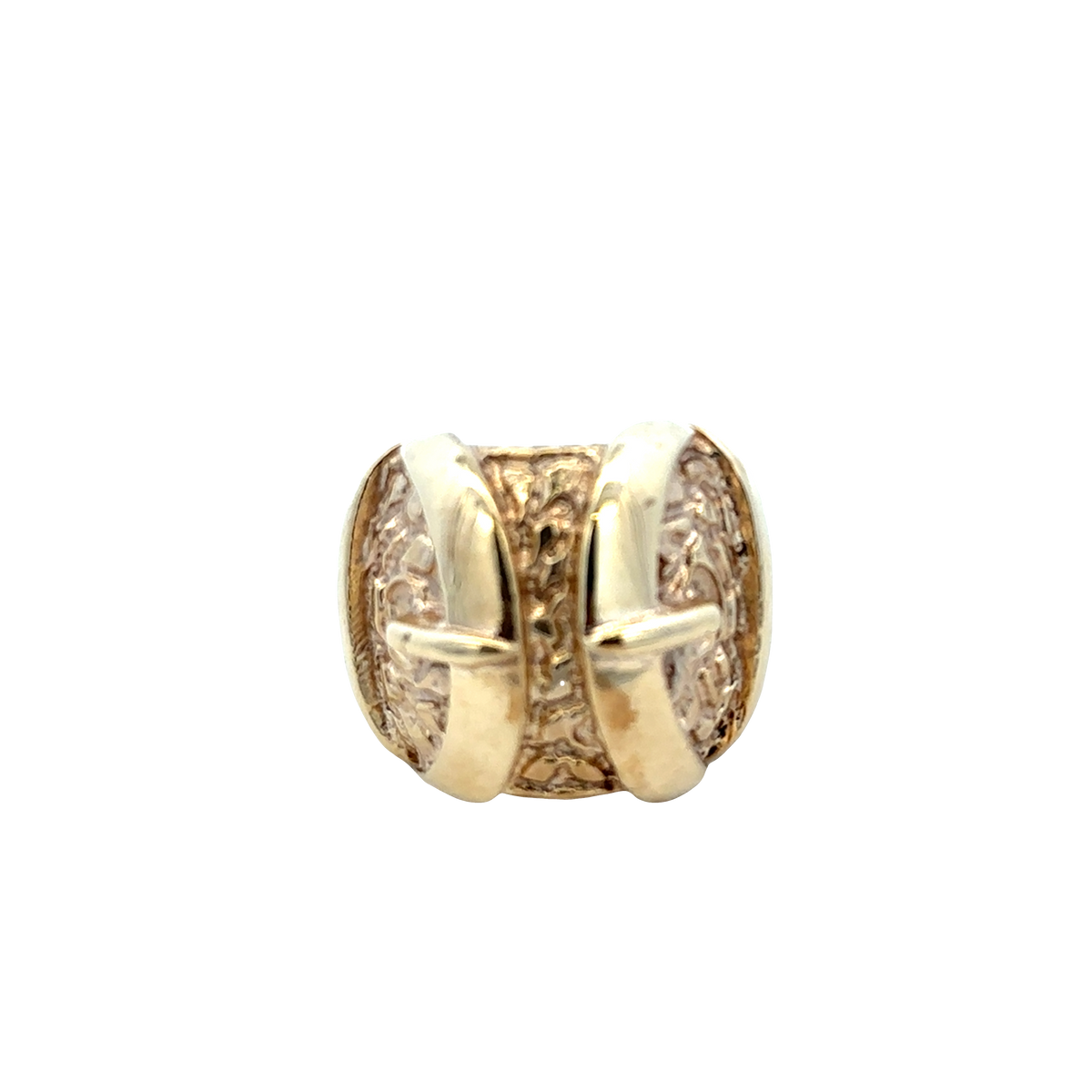 9ct yellow gold buckle ring  sh27931b