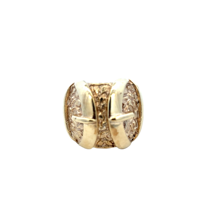 9ct yellow gold buckle ring  sh27931b