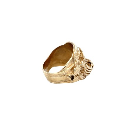 9ct yellow gold saddle ring  sh27933b