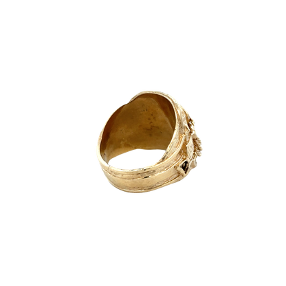 9ct yellow gold saddle ring  sh27933b