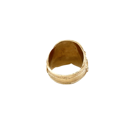 9ct yellow gold saddle ring  sh27933b
