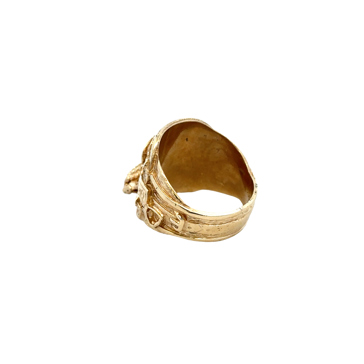 9ct yellow gold saddle ring  sh27933b