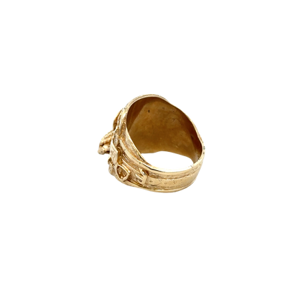 9ct yellow gold saddle ring  sh27933b