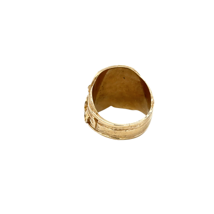 9ct yellow gold saddle ring  sh27933b