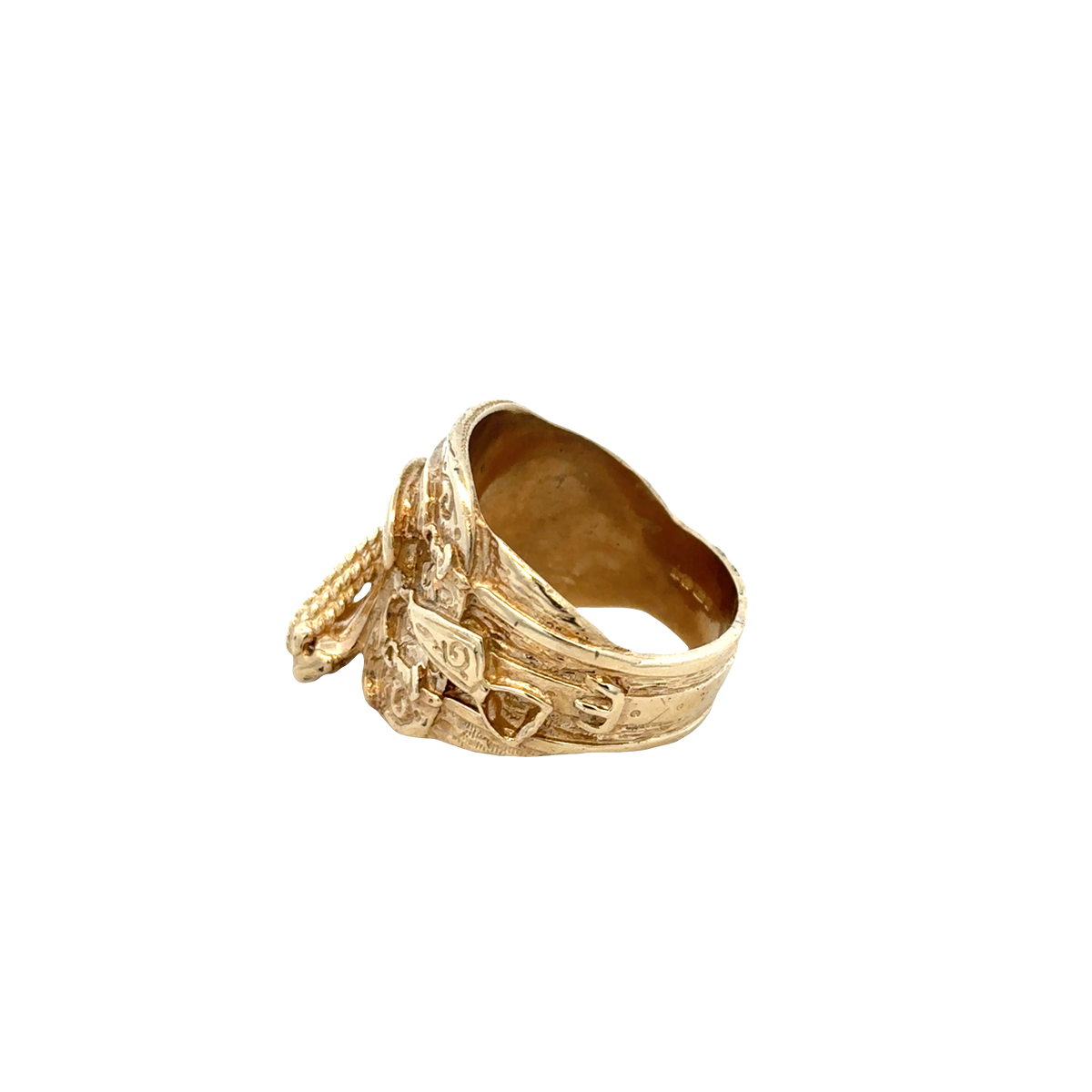 9ct yellow gold saddle ring  sh27933b