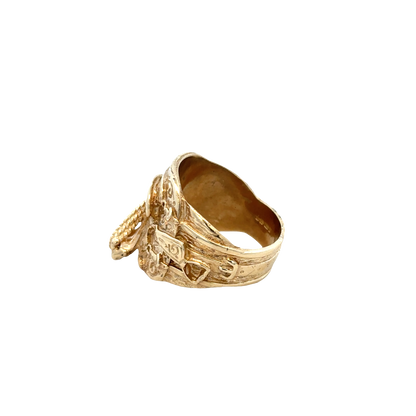 9ct yellow gold saddle ring  sh27933b