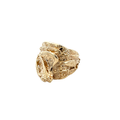 9ct yellow gold saddle ring  sh27933b