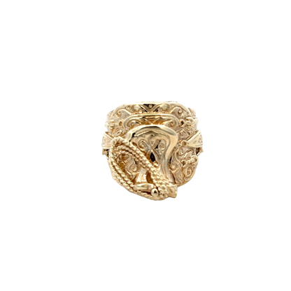 9ct yellow gold saddle ring  sh27933b