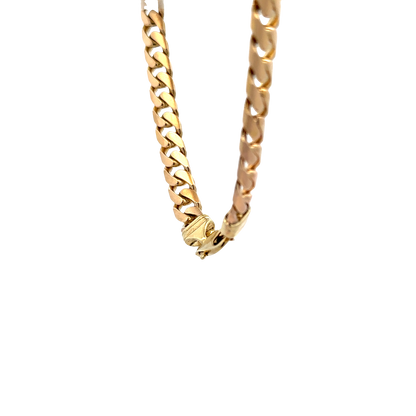 9ct yellow gold cuban link bracelet sh27911b