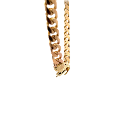 9ct yellow gold cuban link bracelet sh27911b