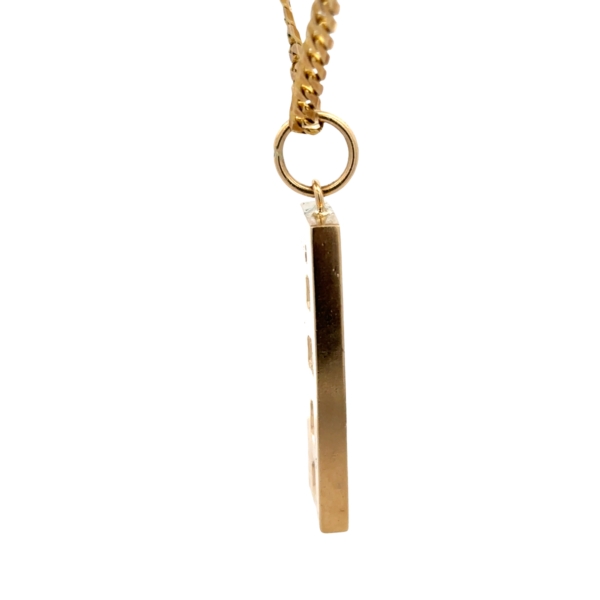 9ct yellow gold ingot pendant 30.3g (sh25868l)