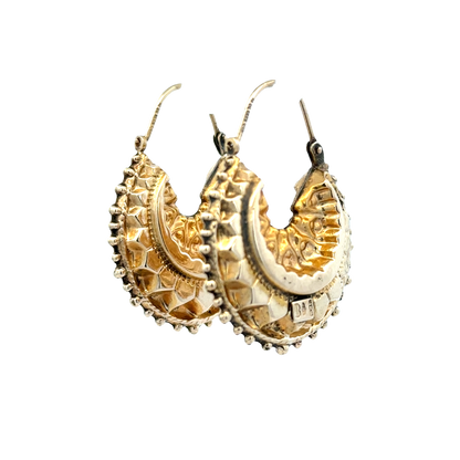 9ct yellow gold hoop earrings 3.1g (sh27948b)