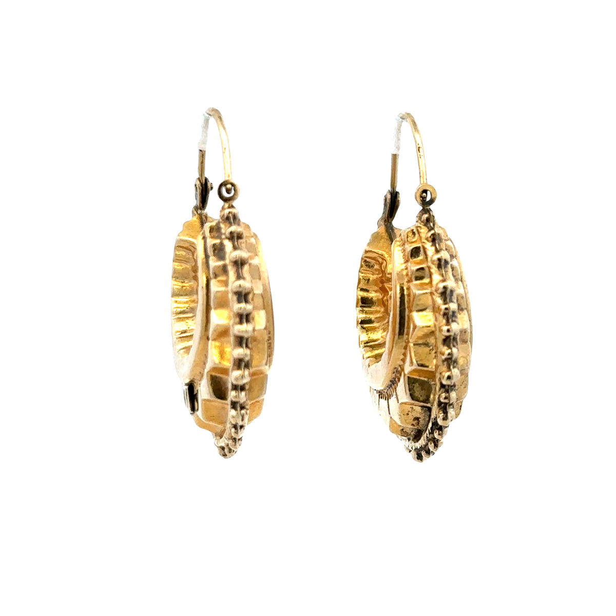 9ct yellow gold hoop earrings 3.1g (sh27948b)