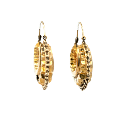 9ct yellow gold hoop earrings 3.1g (sh27948b)