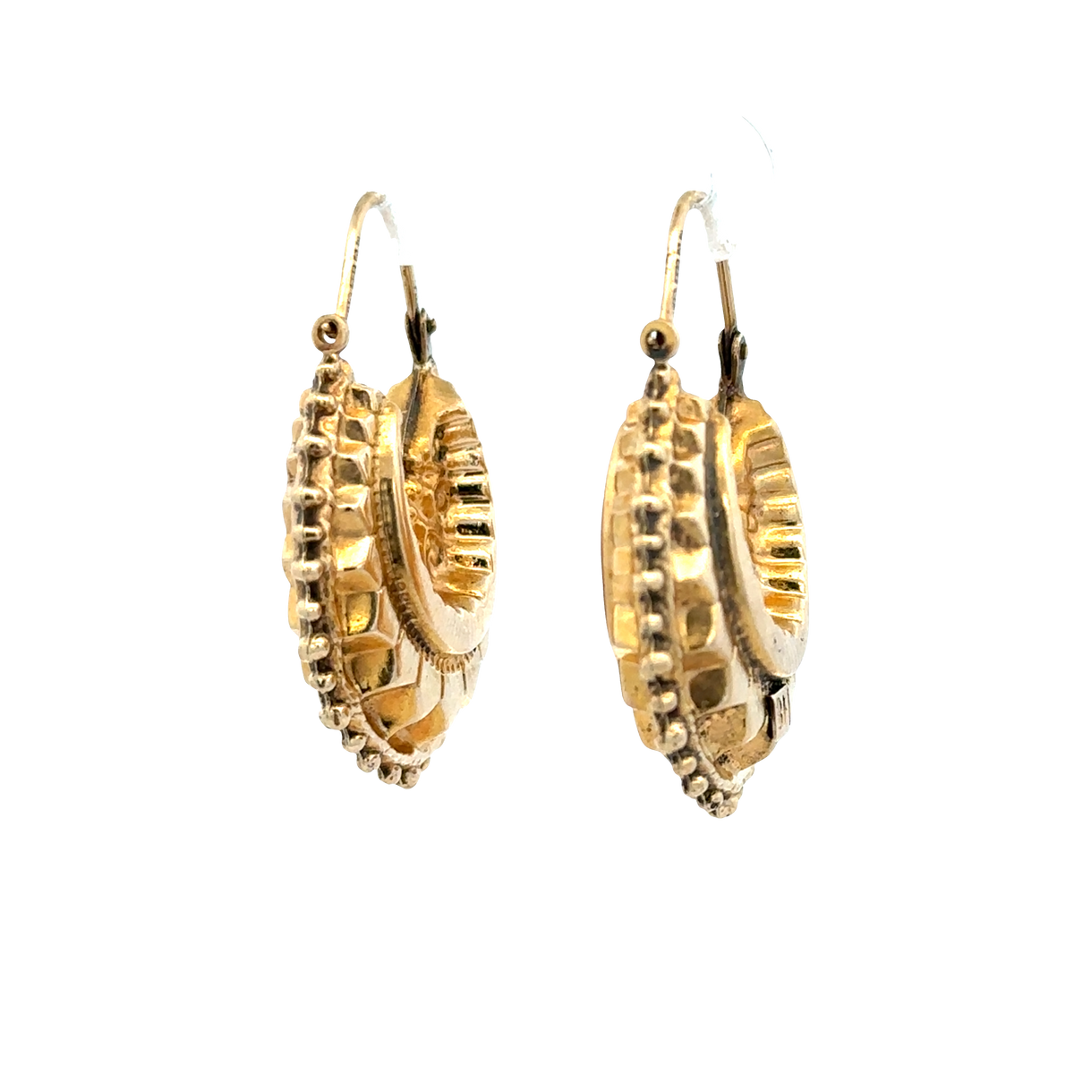 9ct yellow gold hoop earrings 3.1g (sh27948b)