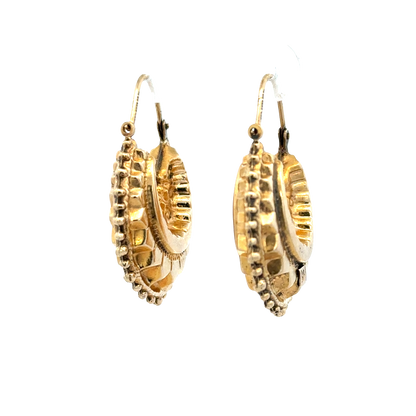 9ct yellow gold hoop earrings 3.1g (sh27948b)