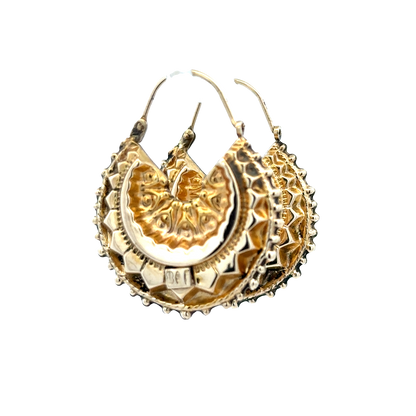 9ct yellow gold hoop earrings 3.1g (sh27948b)