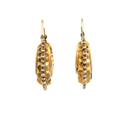 9ct yellow gold hoop earrings 3.1g (sh27948b)