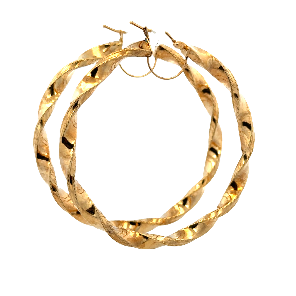 9ct yellow gold hoop earrings 4.5g (sh27748b)