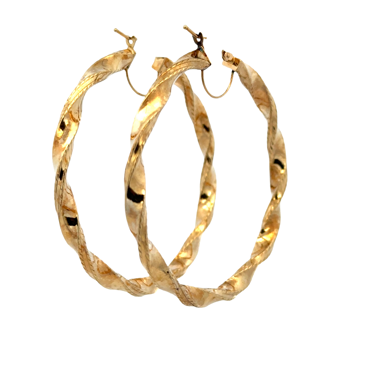 9ct yellow gold hoop earrings 4.5g (sh27748b)