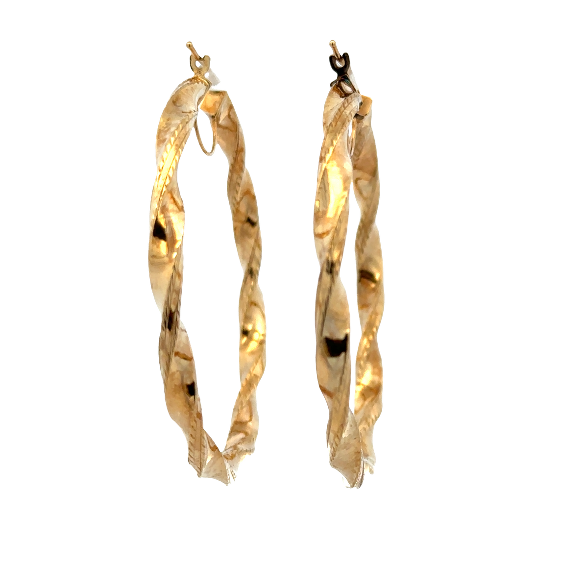 9ct yellow gold hoop earrings 4.5g (sh27748b)